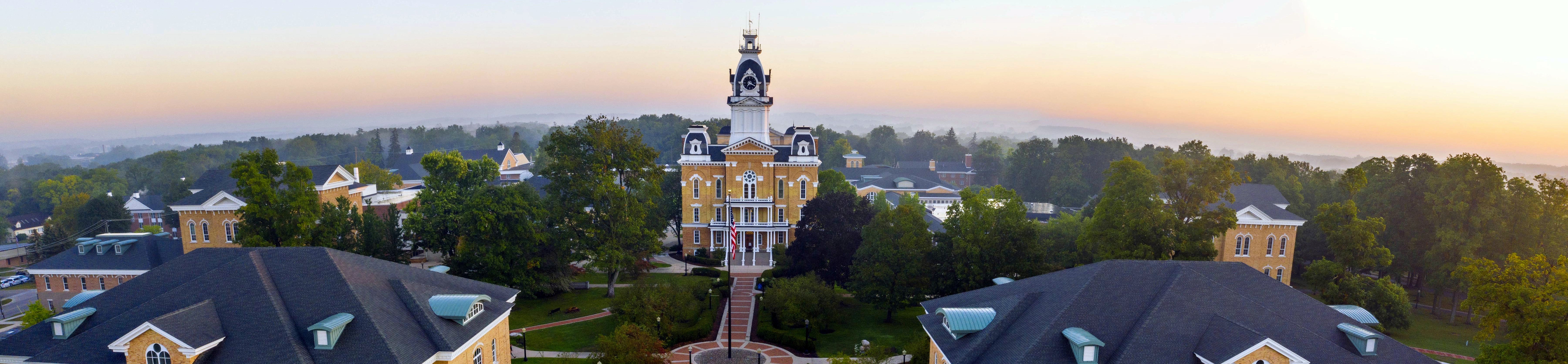 Central Hall drone long zoom banner